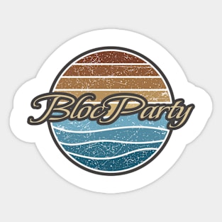 Bloc Party Retro Waves Sticker